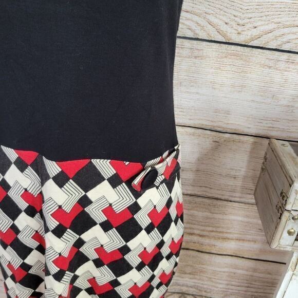 NWT LOFT‎ Plaid Black Short Sleeve Dress 2 - Picture 6 of 7